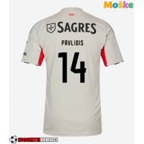 Moške Nogometnih dresov Benfica Vangelis Pavlidis #14 Gostujoči 2025-26 Kratki rokavi